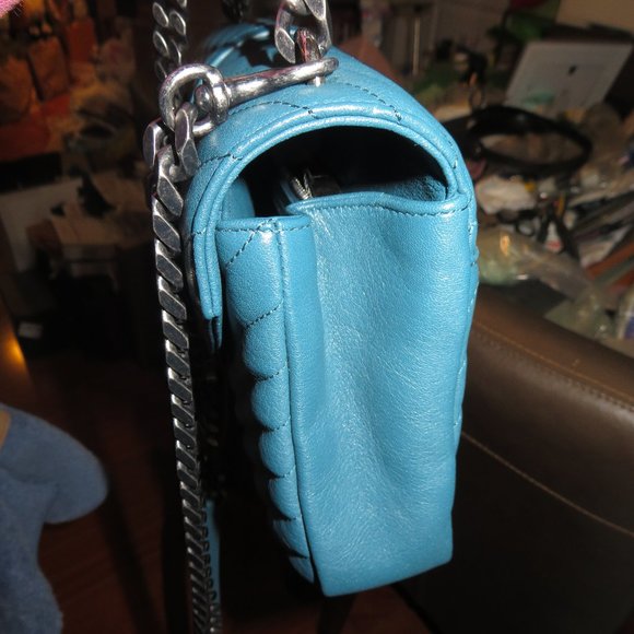 SAINT LAURENT Medium College Bag Peacock Green - Picture 9 of 17